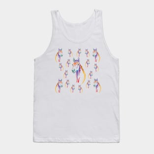 Abstract Horse Heads in full color Horses make lovely companions Im sure you know somebody who loves Horses. Tank Top